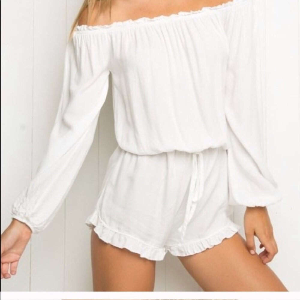 Brandy Melville white off the shoulder romper